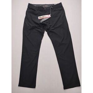 Projek Raw Pants Men's 36x32 Classic Fit Straight Leg Elastic Waist Chino Black